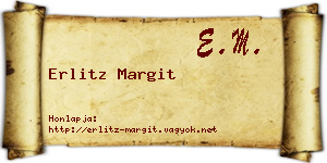 Erlitz Margit névjegykártya